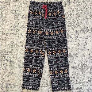 Cuddl Duds Women’s  Gingerbread Pattern Joggers - Black and Red